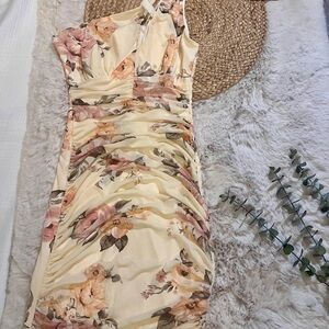 Floral One-Shoulder Dress